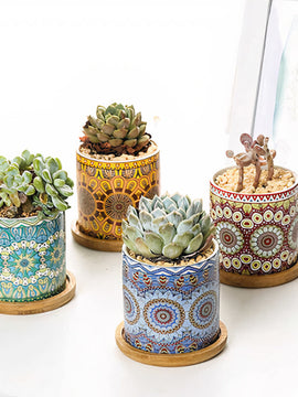 Mandala Planter Set of 4