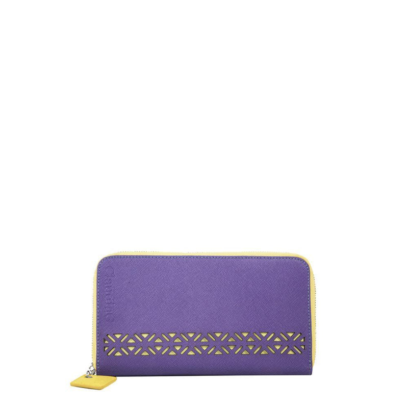 ClaudiaG Lotus Wallet-Plum/Canary Yellow
