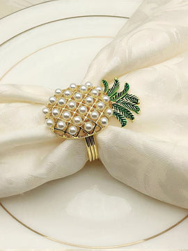 Pineapple Napkin Ring Set of 6