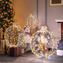 3-Piece Pre-Lit Pop up Christmas Ball Set with Warm White LED Lights