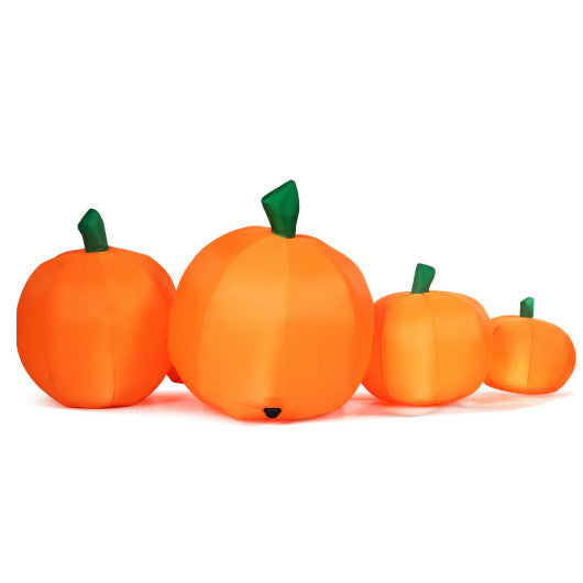 Halloween 7.5 Feet Inflatable Pumpkin Combo with Witch Black Cat