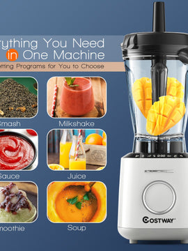1500W Countertop Smoothies Blender with 10 Speed and 6 Pre-Setting Programs