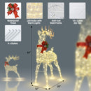 4.6 Feet Pre-Lit Christmas Reindeer with 170 Cold and Warm LED Lights