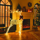 4.6 Feet Pre-Lit Christmas Reindeer with 170 Cold and Warm LED Lights