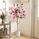 Faux Wedding Flower Plant with Elegant PEVA Leaves and Multi-branch Trunks