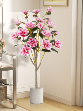 Faux Wedding Flower Plant with Elegant PEVA Leaves and Multi-branch Trunks