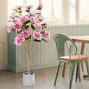 Faux Wedding Flower Plant with Elegant PEVA Leaves and Multi-branch Trunks