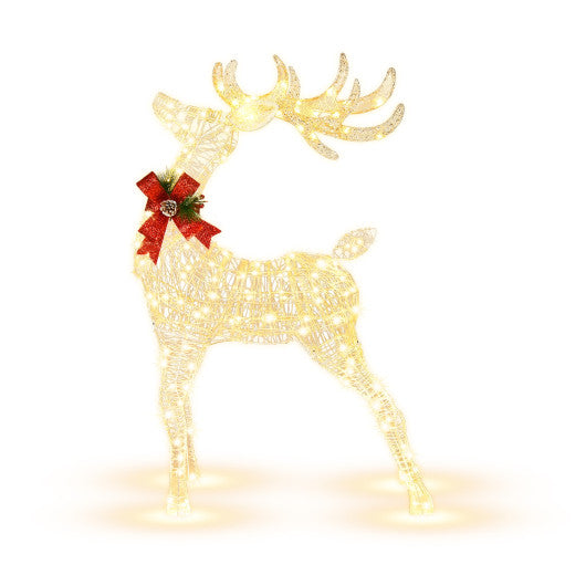 4.6 Feet Pre-Lit Christmas Reindeer with 170 Cold and Warm LED Lights