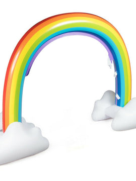 Inflatable Rainbow Sprinkler Backyard Games Outside Water Toy Yard