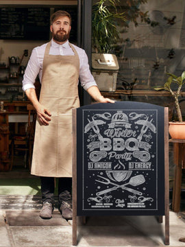 40 Inch Wood A-Frame Sidewalk Wedding Signage Chalkboard