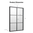 3-Layered Decorative Wall Mirror with Metal Frame for Dining Living Room