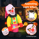 8 Feet Giant Halloween Inflatable Ghost with Built-in LED Lights and Mirror Face