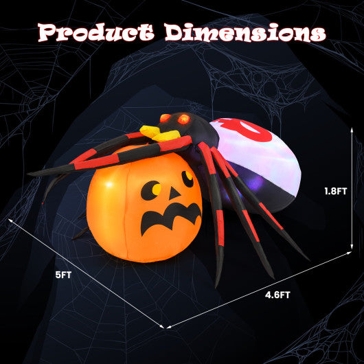 6 Feet Halloween Inflatable Blow-Up Spider