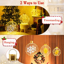 3-Piece Pre-Lit Pop up Christmas Ball Set with Warm White LED Lights