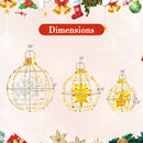 3-Piece Pre-Lit Pop up Christmas Ball Set with Warm White LED Lights