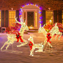 3-Piece Pre-Lit Christmas Deer Family Set