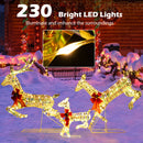 3-Piece Pre-Lit Christmas Deer Family Set