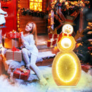 2.6 Feet Lighted Snowman with LED Lights and Metal Stand