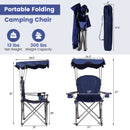 Portable Folding Camping Canopy Chairs with Cup Holder
