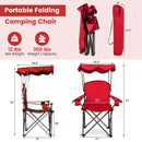 Portable Folding Camping Canopy Chairs with Cup Holder