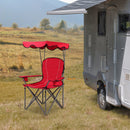 Portable Folding Camping Canopy Chairs with Cup Holder