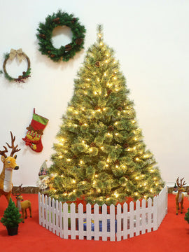 6 Feet Pre-Lit PVC Artificial Carolina Pine Tree with LED Lights