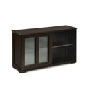 Kitchen Storage Cabinet with Glass Sliding Door