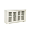Kitchen Storage Cabinet with Glass Sliding Door