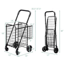 Heavy Duty Folding Utility Shopping Double Cart
