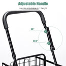 Heavy Duty Folding Utility Shopping Double Cart