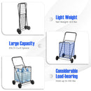 Heavy Duty Folding Utility Shopping Double Cart