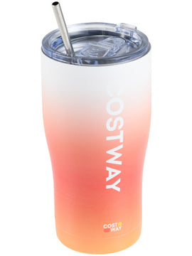 Costway Stainless Steel Tumbler with Lid and Metal Straw