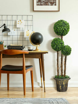 4 Feet Artificial UV Resistant Topiary Triple Ball Tree Plant