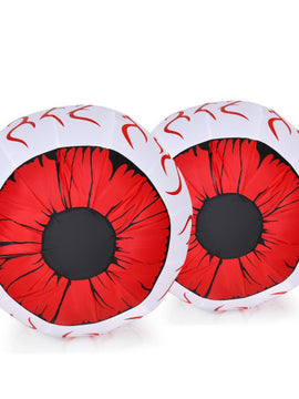 Halloween Inflatable Eyeballs Of 3 Feet With Air Blower 2 Pack