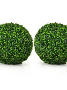 Artificial Boxwood Topiary Balls of 15.7 Inch in 2 Pieces with UV Protection