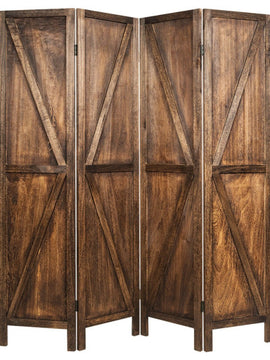 4 Panels Folding Wooden Room Divider