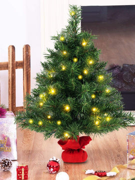 2 Feet Tabletop Fir Artifical Christmas Tree with LED Lights