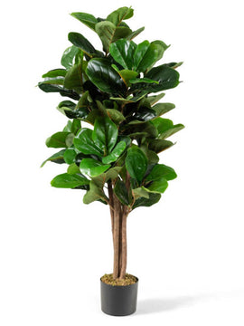 5 Feet Artificial Fiddle Leaf Fig Tree Decorative Planter