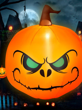 4 Feet Halloween Inflatable Pumpkin with Build-in LED Light