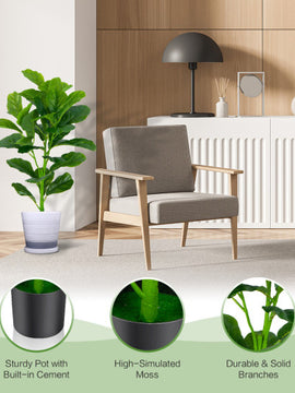 Artificial Fiddle Leaf Tree Of 2-Pack