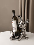 Silver Rabbit Wine Rack For Storage Wine Cabinet Decoration Or Wedding Gift