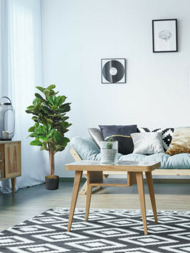 Artificial Fig Tree with Fiddle Leaf 4 Feet Decorative Planter