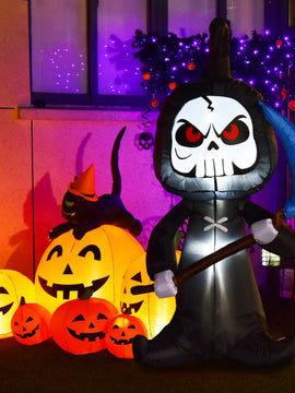 Inflatable 6 Feet Halloween Decorations With Built-In LED Lights