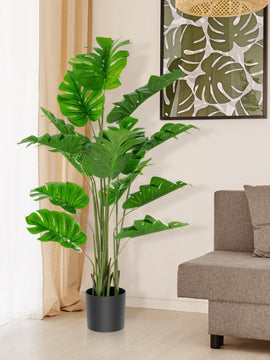 5 Feet Artificial Tree Faux Monstera Deliciosa Plant for Home Indoor and Outdoor