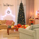 Pre lit Christmas Halloween Tree with PVC Branch Tips and Warm White Lights
