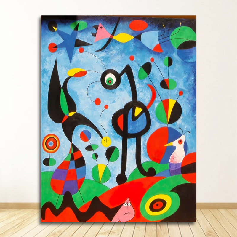 Paintings Of Joan Miro Wall Pictures Home Wall Decor The Garden 1925 By Joan Miro Famous ArtWork Reproductions Abstract Canvas