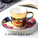 Picasso Mirror Coffee cup Ceramic Mug Cup and Saucer Set Fashion magazine/Allure Queen/Abstract female cup
