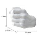 Clenched Fist Shaped Resin And Glass Wall Vase For Flower Arrangement In Your Living Room And Home Decoration
