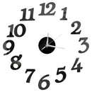 Mirror 3D Wall Clock Stickers For DIY Removable Wall Clocks As Art Decal Sticker For Home Decor