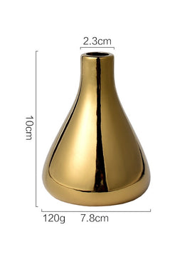 Gold Plated Modern Ceramic Vase In Nordic Design For Home Or Office  Decoration For Flower Arrangement